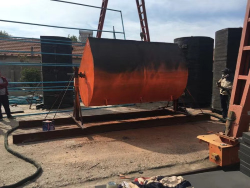 Polyurea corrosion waterproof coating construction